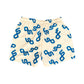 CREAM-BLUE SWIM SHORTS
