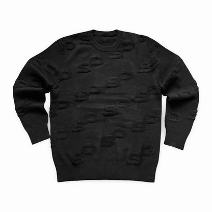 POSTCODE JACQUARD KNIT SWEATER