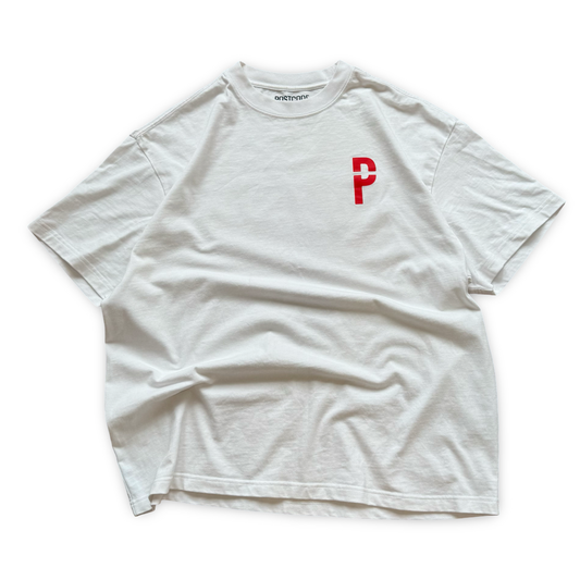 RED TRIPLE PRINT TEE